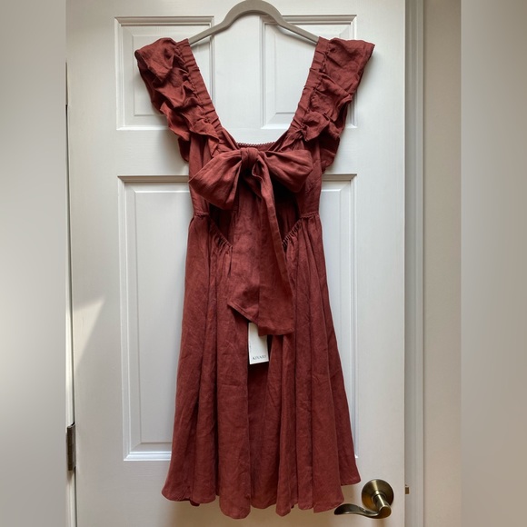 KIVARI Clove Mini Dress in Rust color NWT XS - Picture 10 of 13
